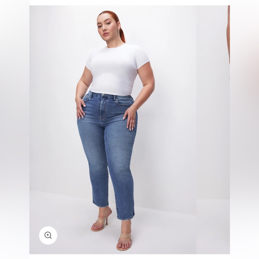Good American Always Fits Good Legs Straight Jeans - Picture 3 of 6